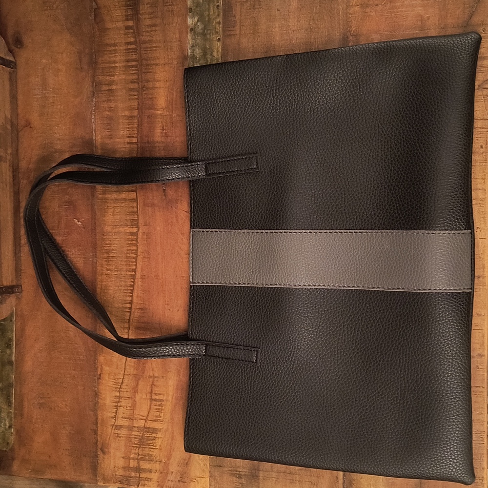 Vince Camuto Luck Tote Black Vegan Leather Fab Fit Fun